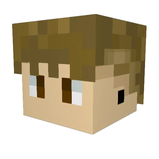 JohnyDownfall Minecraft avatar head, 3D render