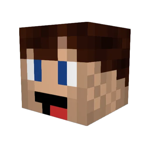 JohnyExpres Minecraft avatar head, 3D render