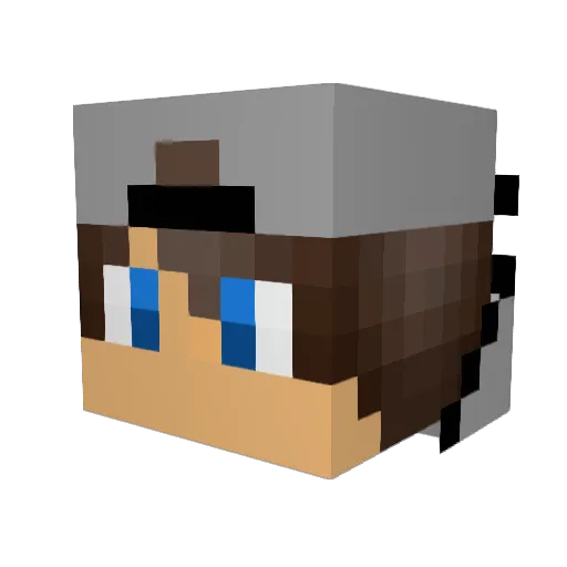 JohnyFontaine Minecraft avatar head, 3D render