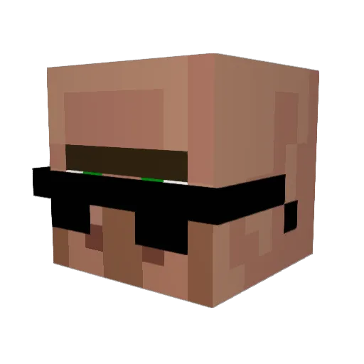 JohnyinnitMC Minecraft avatar head, 3D render