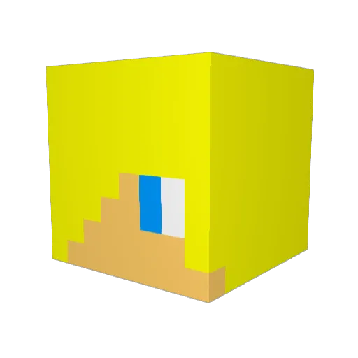 Johnylion Minecraft avatar head, 3D render