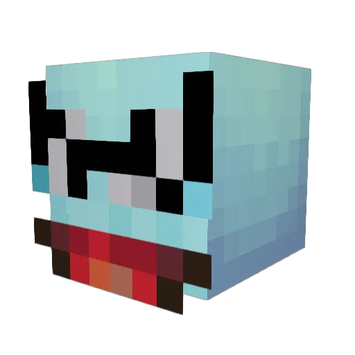 Johnz247 Minecraft avatar head, 3D render