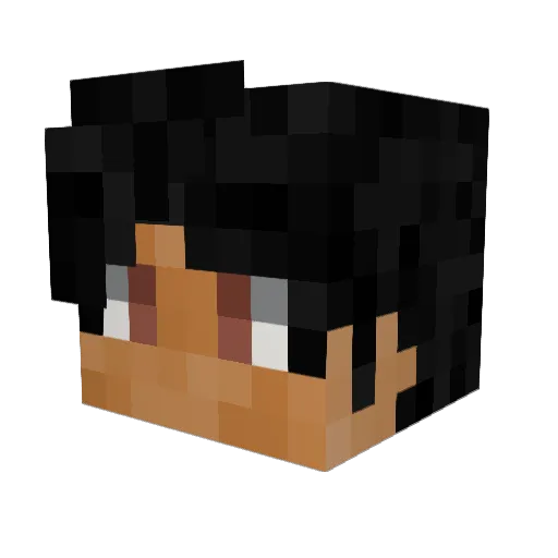 Johohoost Minecraft avatar head, 3D render