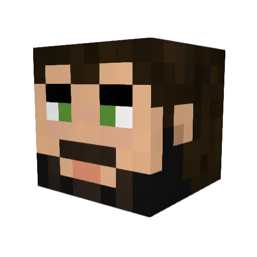 Johonas Minecraft avatar head, 3D render