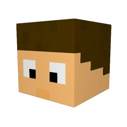 Johsplay Minecraft avatar head, 3D render