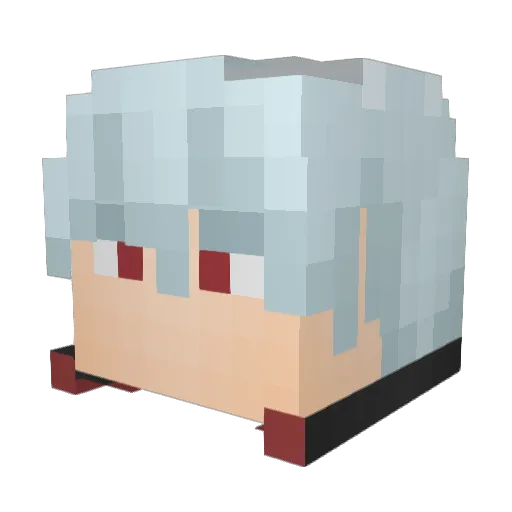 Johzii Minecraft avatar head, 3D render