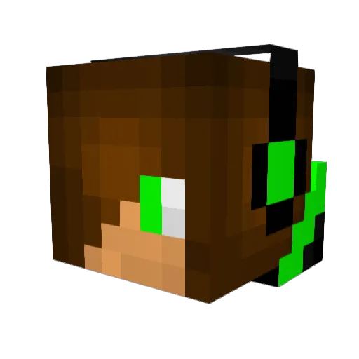 Joinonen Minecraft avatar head, 3D render