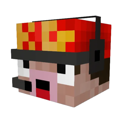 Jointarius Minecraft avatar head, 3D render