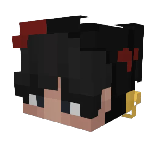 Joires Minecraft avatar head, 3D render