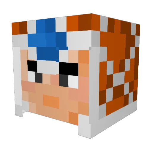 Jojaki Minecraft avatar head, 3D render