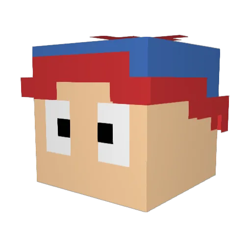 Jojister Minecraft avatar head, 3D render