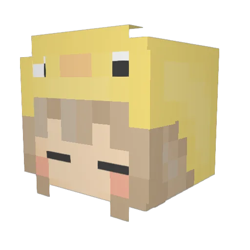 Jojo2430 Minecraft avatar head, 3D render