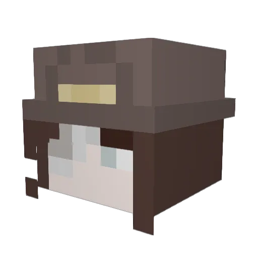 Jojo27_ Minecraft avatar head, 3D render
