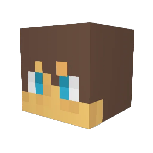 JojoLeKoko Minecraft avatar head, 3D render