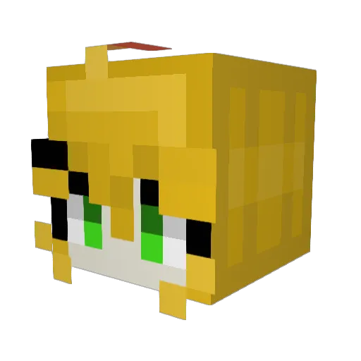 JojoMushine Minecraft avatar head, 3D render