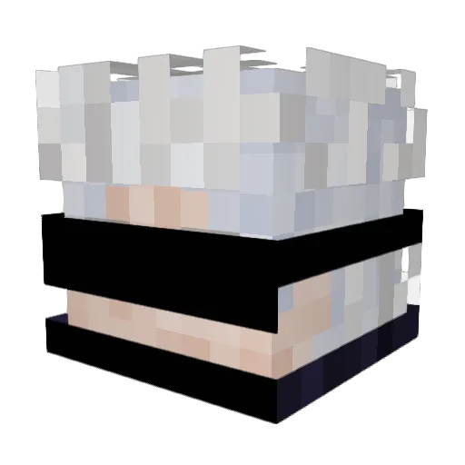 JojoSatoru Minecraft avatar head, 3D render