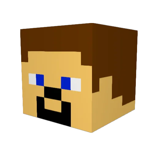 Jojo_Neuer Minecraft avatar head, 3D render