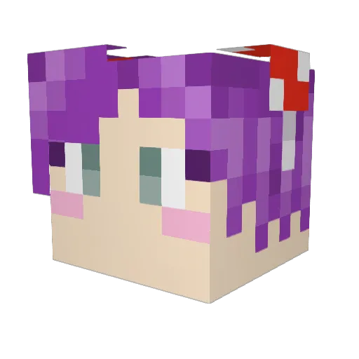 Jojo_Violet Minecraft avatar head, 3D render