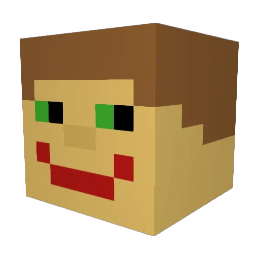 Jojo_fp Minecraft avatar head, 3D render
