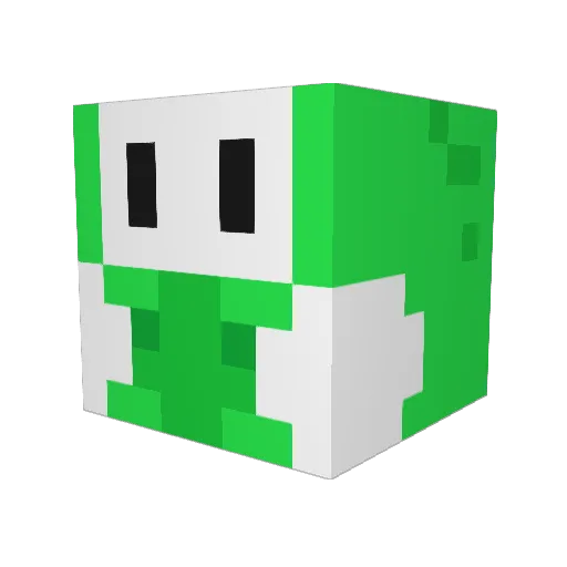 Jojoarod Minecraft avatar head, 3D render