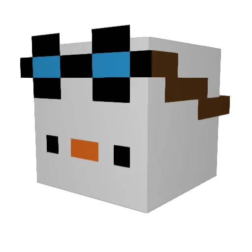 Jojoi4 Minecraft avatar head, 3D render