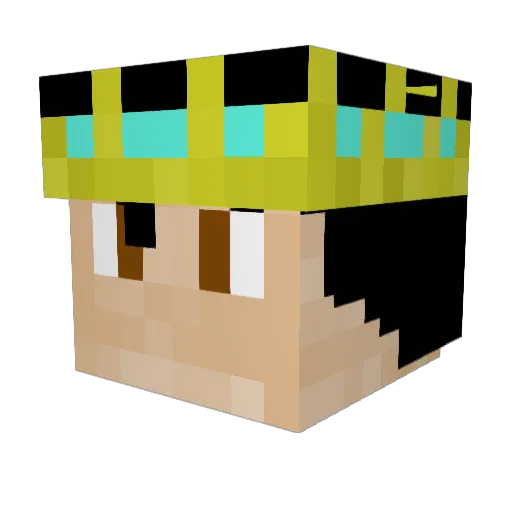 Jojoizda Minecraft avatar head, 3D render