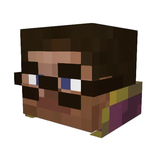 Jojojochen Minecraft avatar head, 3D render