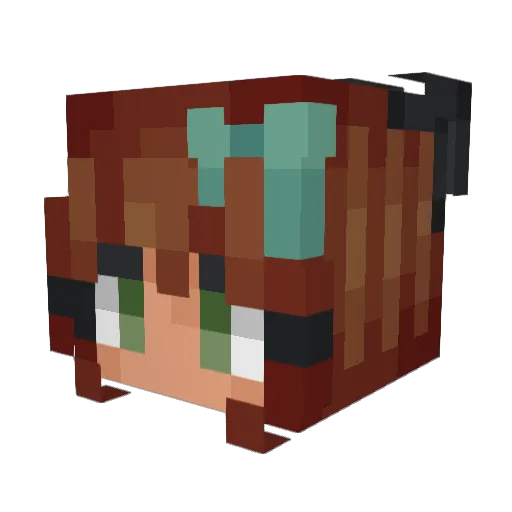 Jojolaloutree Minecraft avatar head, 3D render