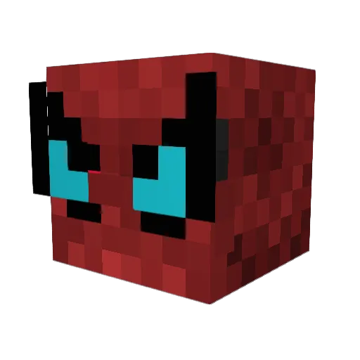 JokVal Minecraft avatar head, 3D render