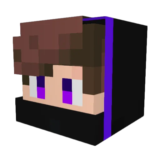 JokaPeek Minecraft avatar head, 3D render