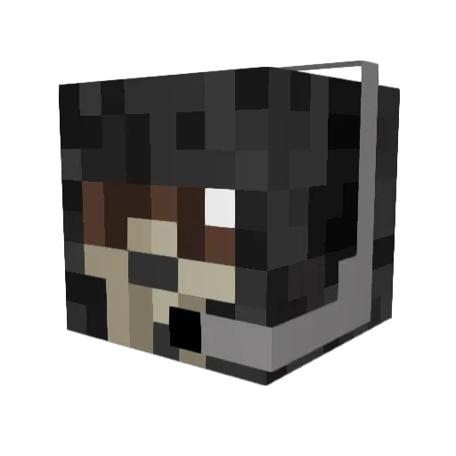 Joke227 Minecraft avatar head, 3D render