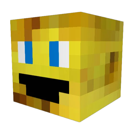 JokeBanana Minecraft avatar head, 3D render