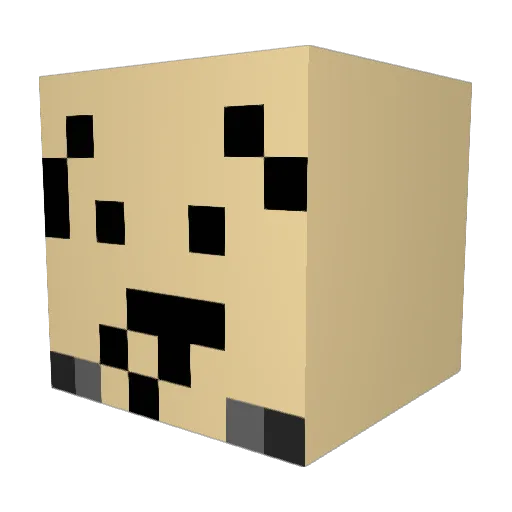 JokePad Minecraft avatar head, 3D render