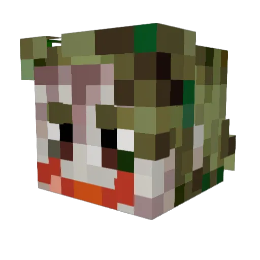 Joker1938 Minecraft avatar head, 3D render