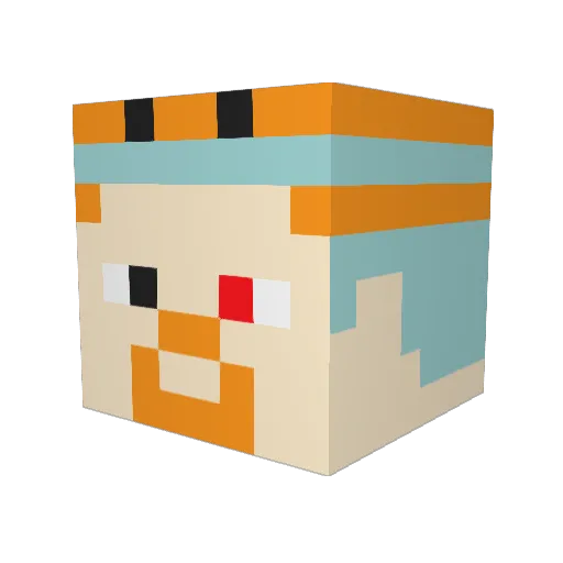 Joker5610 Minecraft avatar head, 3D render