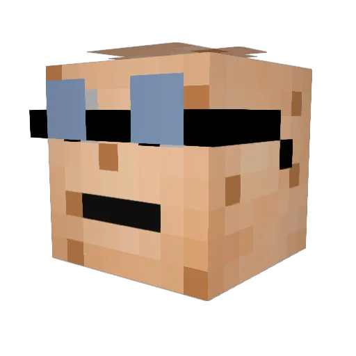 JokerAndThief Minecraft avatar head, 3D render