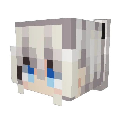 JokerBBQ Minecraft avatar head, 3D render