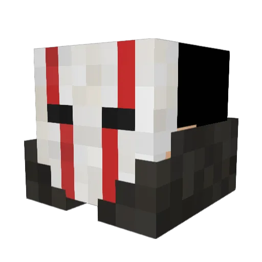 JokerIX2 Minecraft avatar head, 3D render