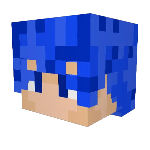 JokerInco Minecraft avatar head, 3D render
