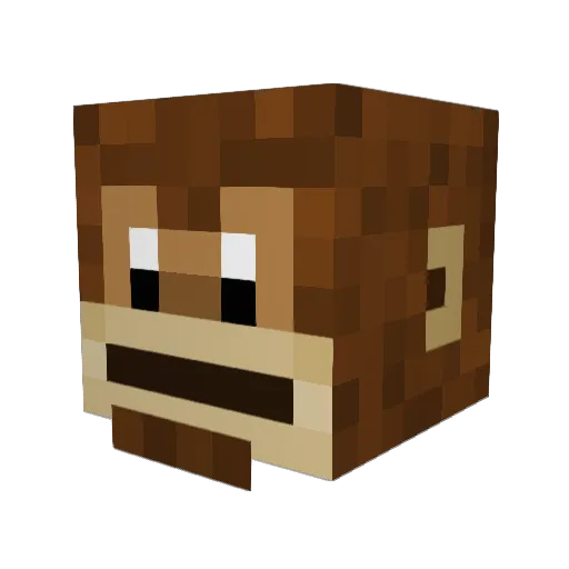 JokerMonkey Minecraft avatar head, 3D render
