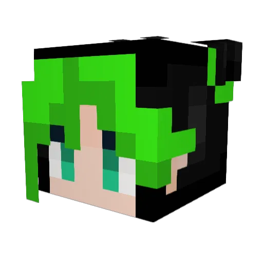 JokerSenpaii Minecraft avatar head, 3D render