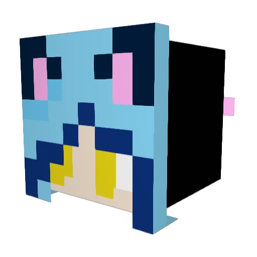 JokerTiur Minecraft avatar head, 3D render
