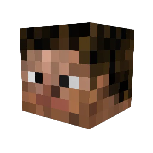 JokerX999 Minecraft avatar head, 3D render