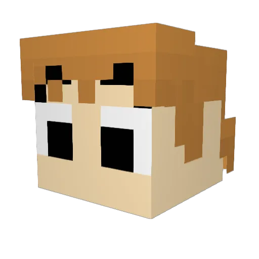 Joker_VT Minecraft avatar head, 3D render