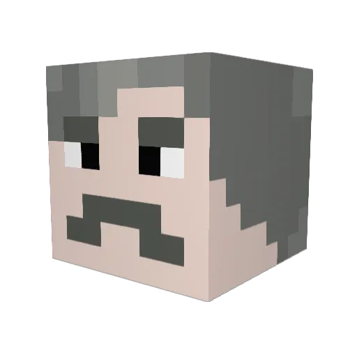 Jokerguyy Minecraft avatar head, 3D render