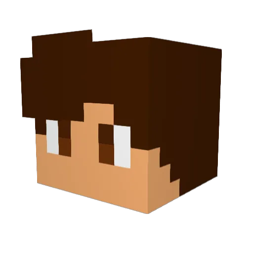 Jokerski Minecraft avatar head, 3D render