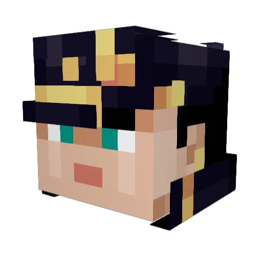 Jokervip3 Minecraft avatar head, 3D render