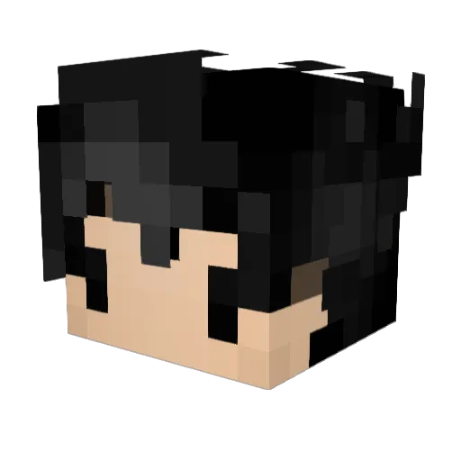 Jokerzin Minecraft avatar head, 3D render