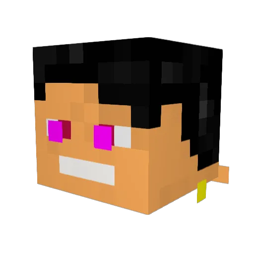 Jokeuh Minecraft avatar head, 3D render