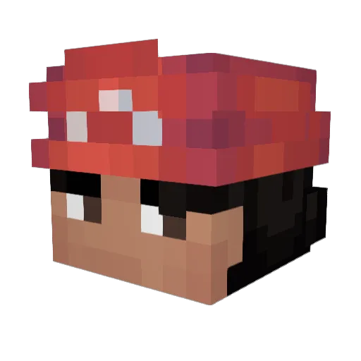 Jokiee_ Minecraft avatar head, 3D render